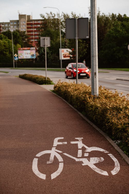 Kostnadsfri bild av asfalt, bil, cykelbana