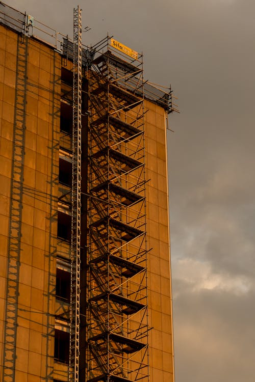 Scaffolding on Building Wall