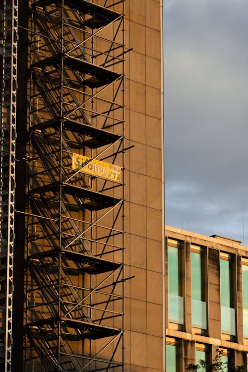 Scaffolding on Building Wall