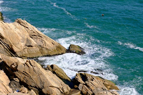 Бесплатное стоковое фото с берег, высокий угол обзора, море