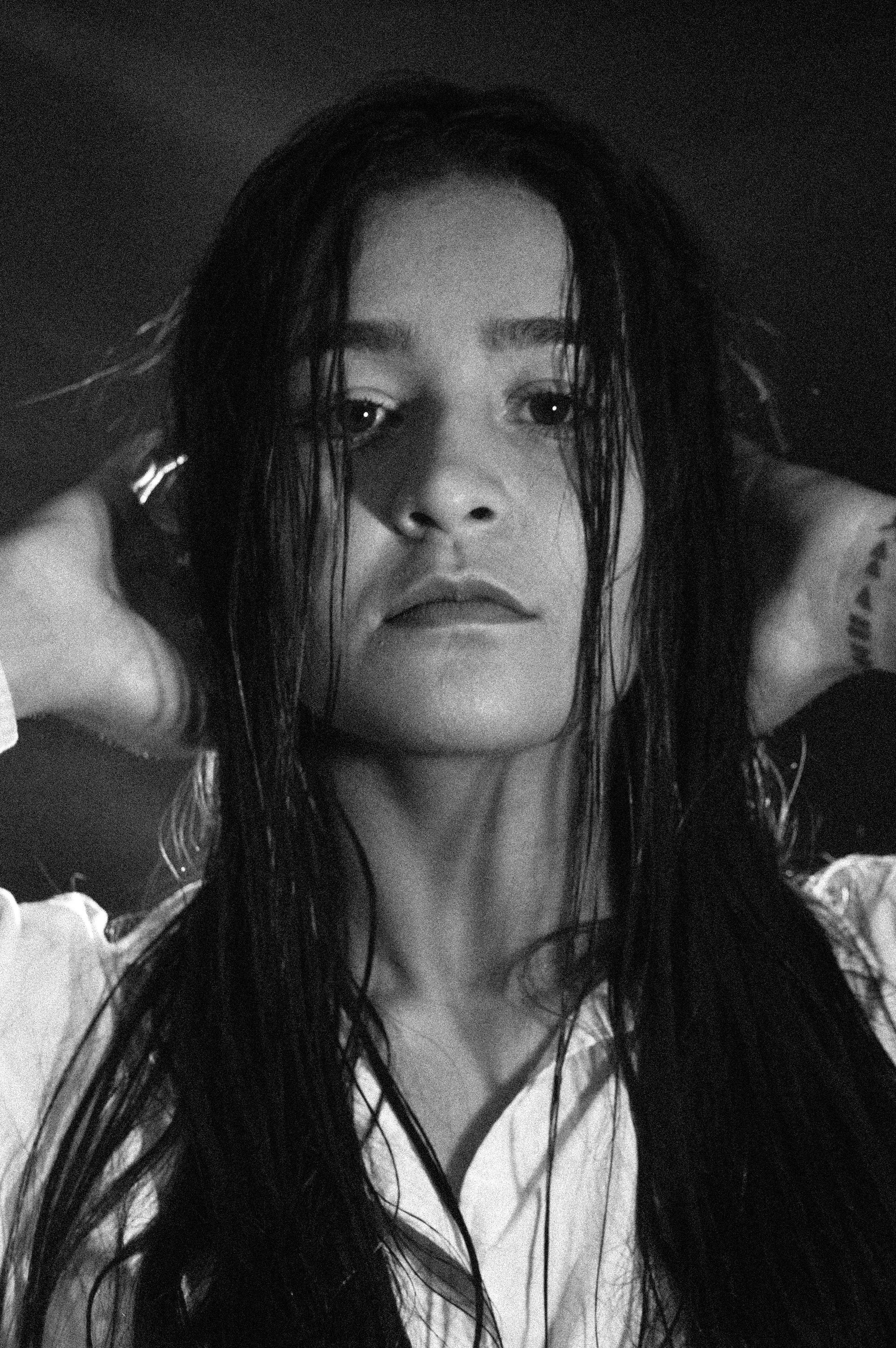 Portrait of Woman in Black and White · Free Stock Photo