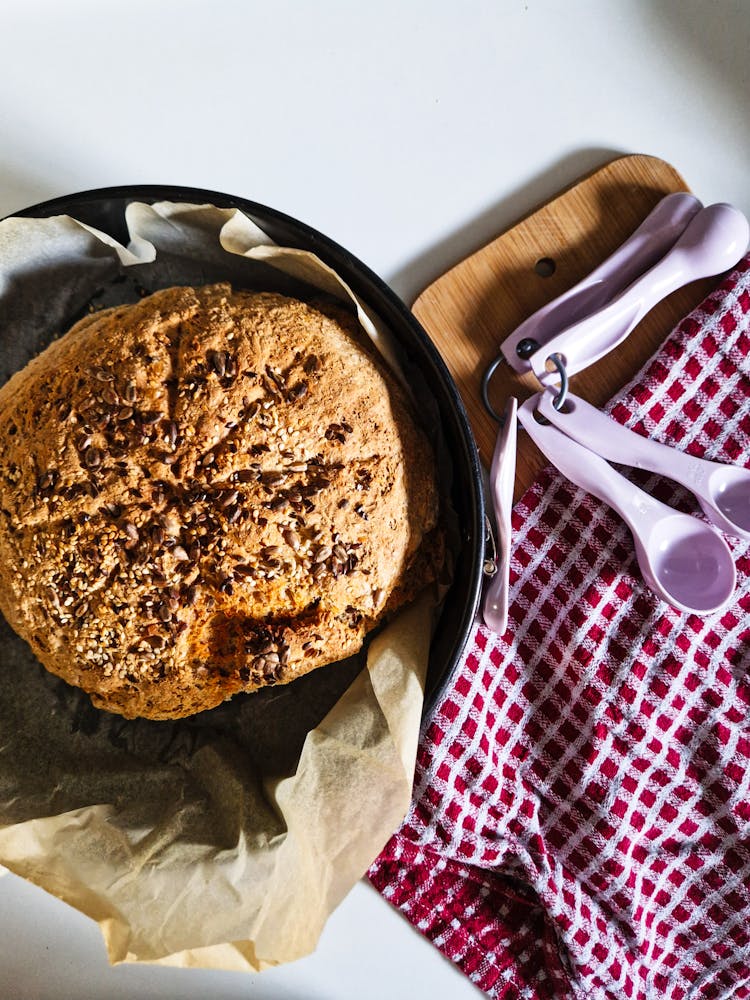 Baked Bread In A Baking Tray