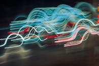 Neon Lights on a Street in Blur