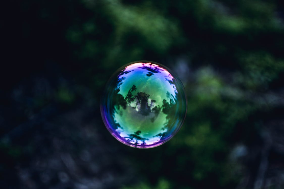 Free Blue, Green, and Pink Glass Ball Stock Photo