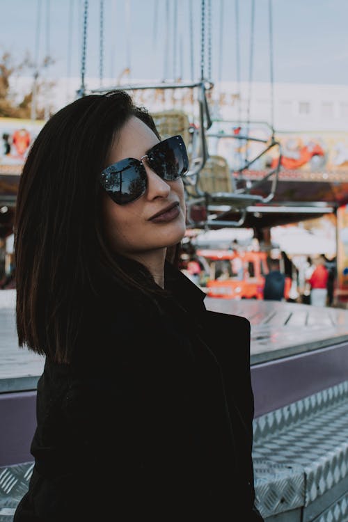 Free Women's Black Long Sleeve Shirt Stock Photo