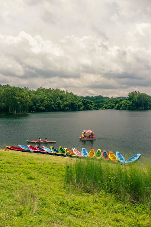 Canoes by Lake