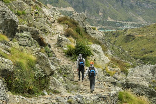 Immagine gratuita di escursionismo, escursionisti, montagne