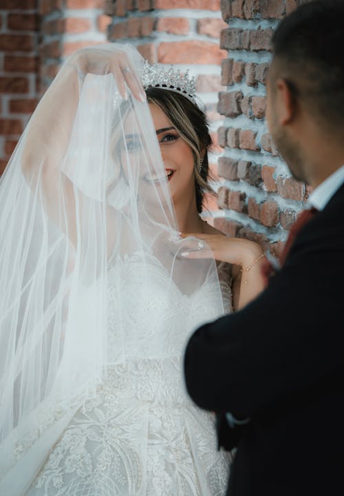 Smiling Newlyweds Together