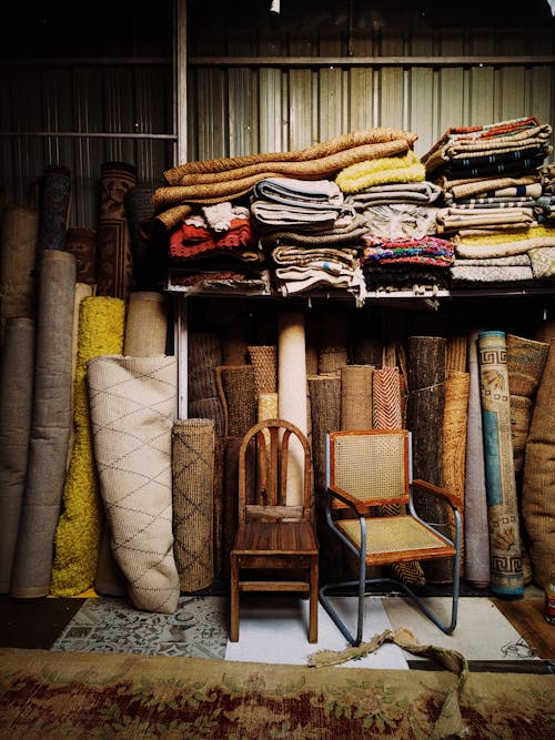 Warehouse with Rugs and Carpets