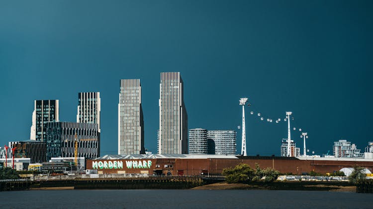 Cityscape Of The Greenwich Peninsula In London, England