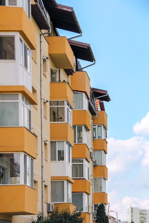 Exterior of a Modern Apartment Building in City 