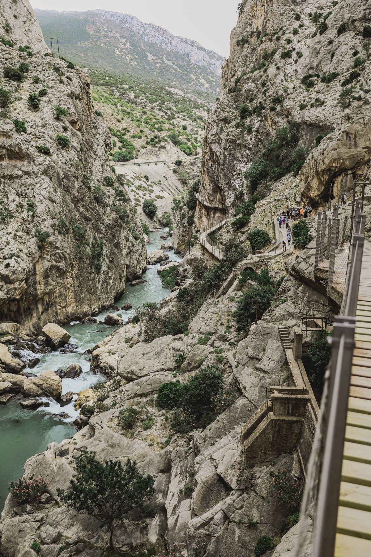 The canyon the Caminito del Rey crosses, near Ardales in Malaga province
