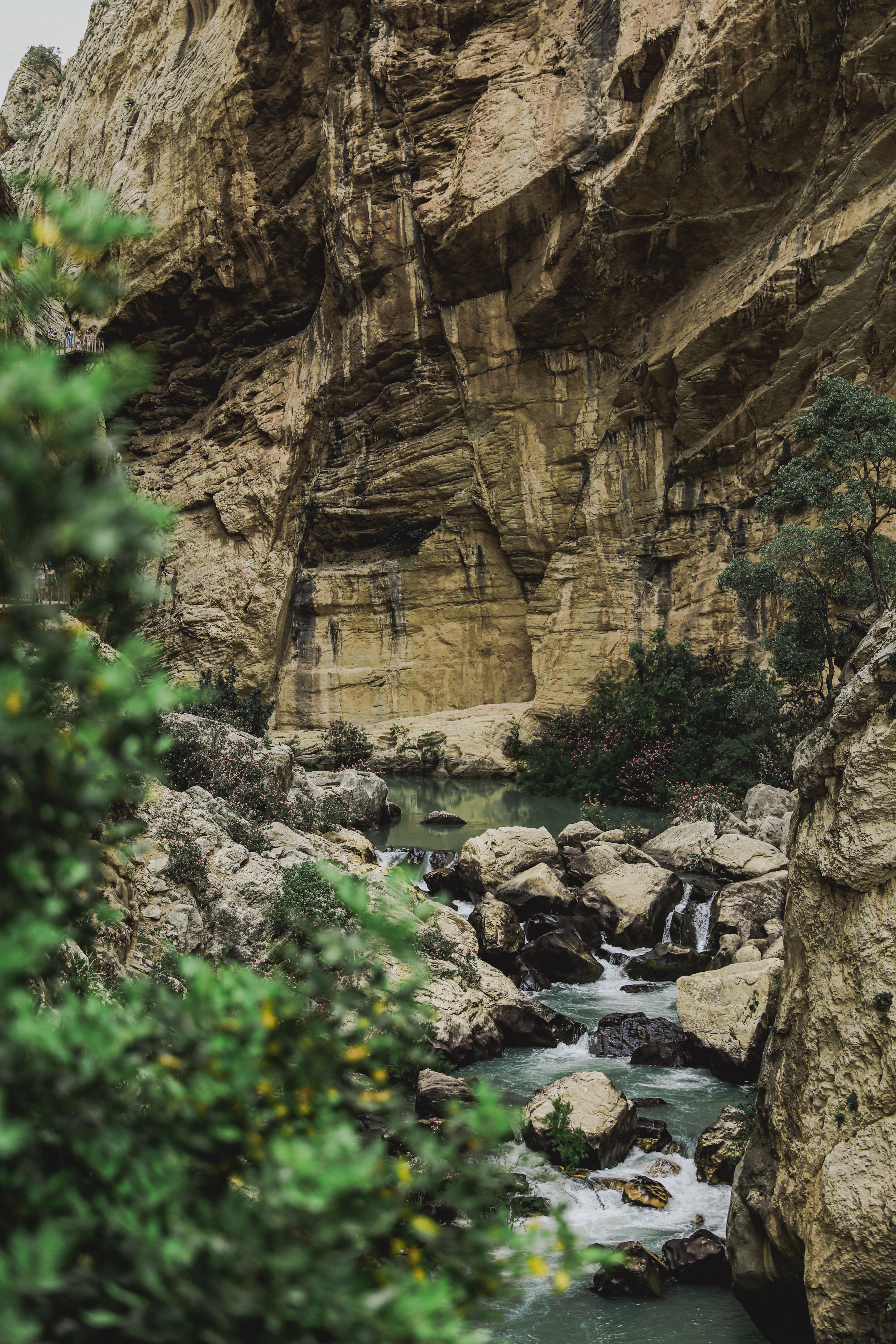 A river flowing through a rocky canyon · Free Stock Photo