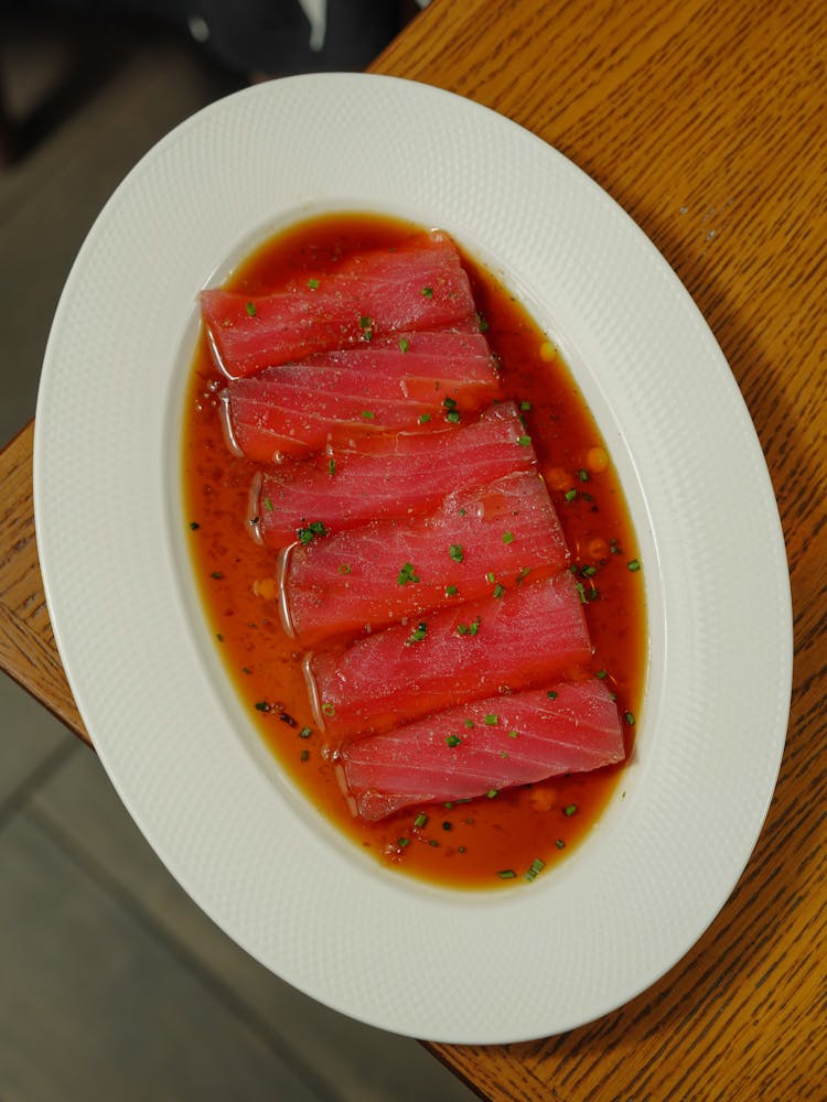 Plate Of Tuna Crudo