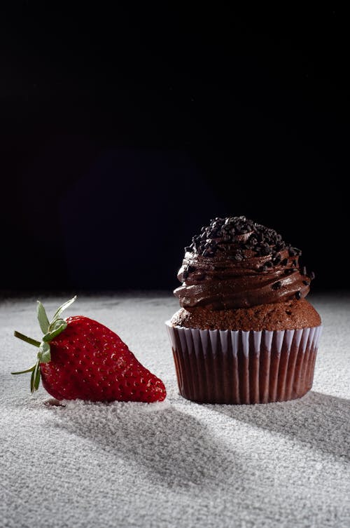 Gratis lagerfoto af chokolade, cupcake, frugt