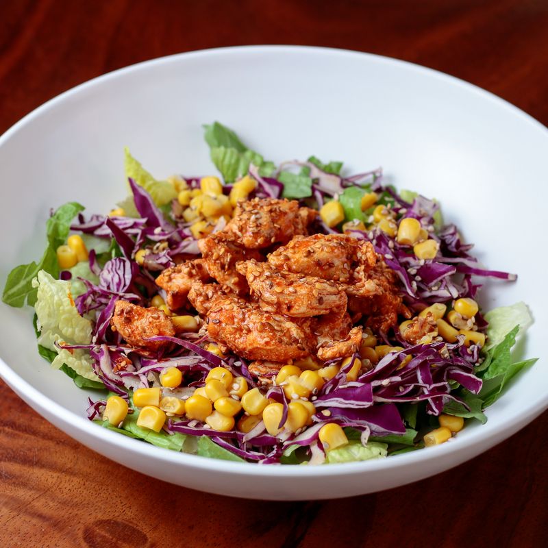 Spicy Sriracha Chicken Salad with Cabbage