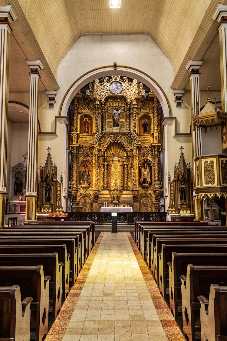 Gold Altar In Church