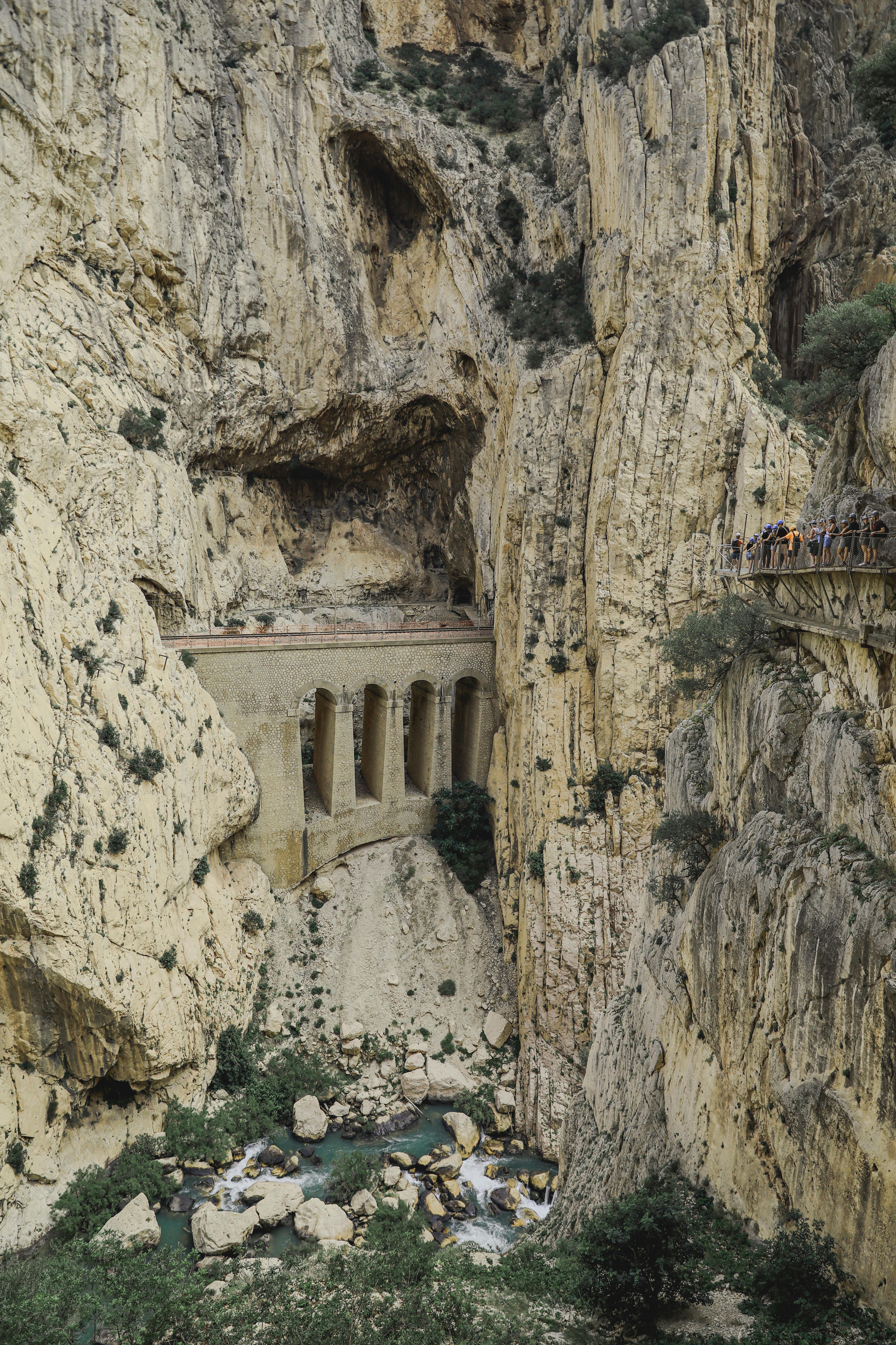 Explore the breathtaking Caminito del Rey pathway carved into the stunning limestone cliffs of Spain.