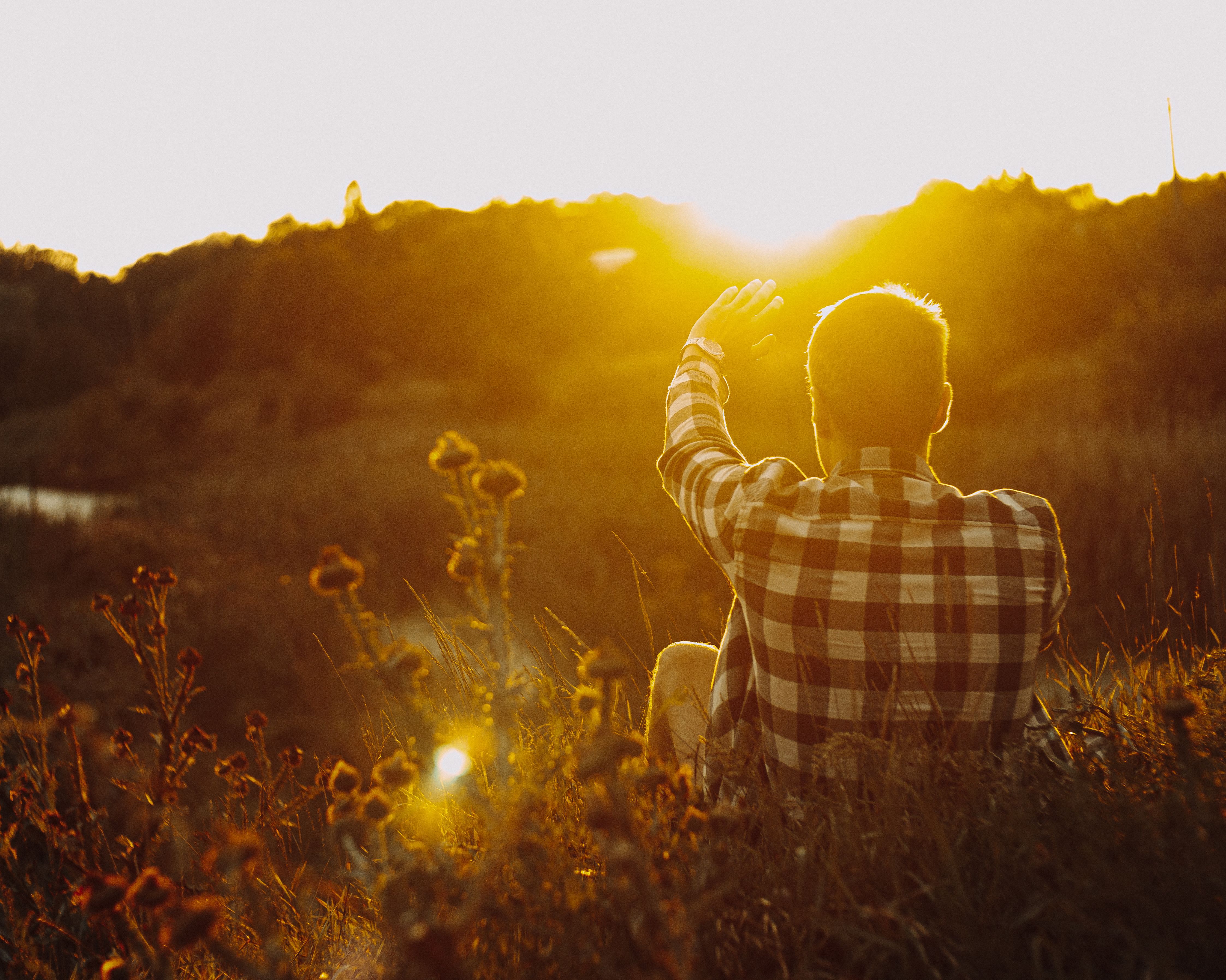 man outdoors sunlight