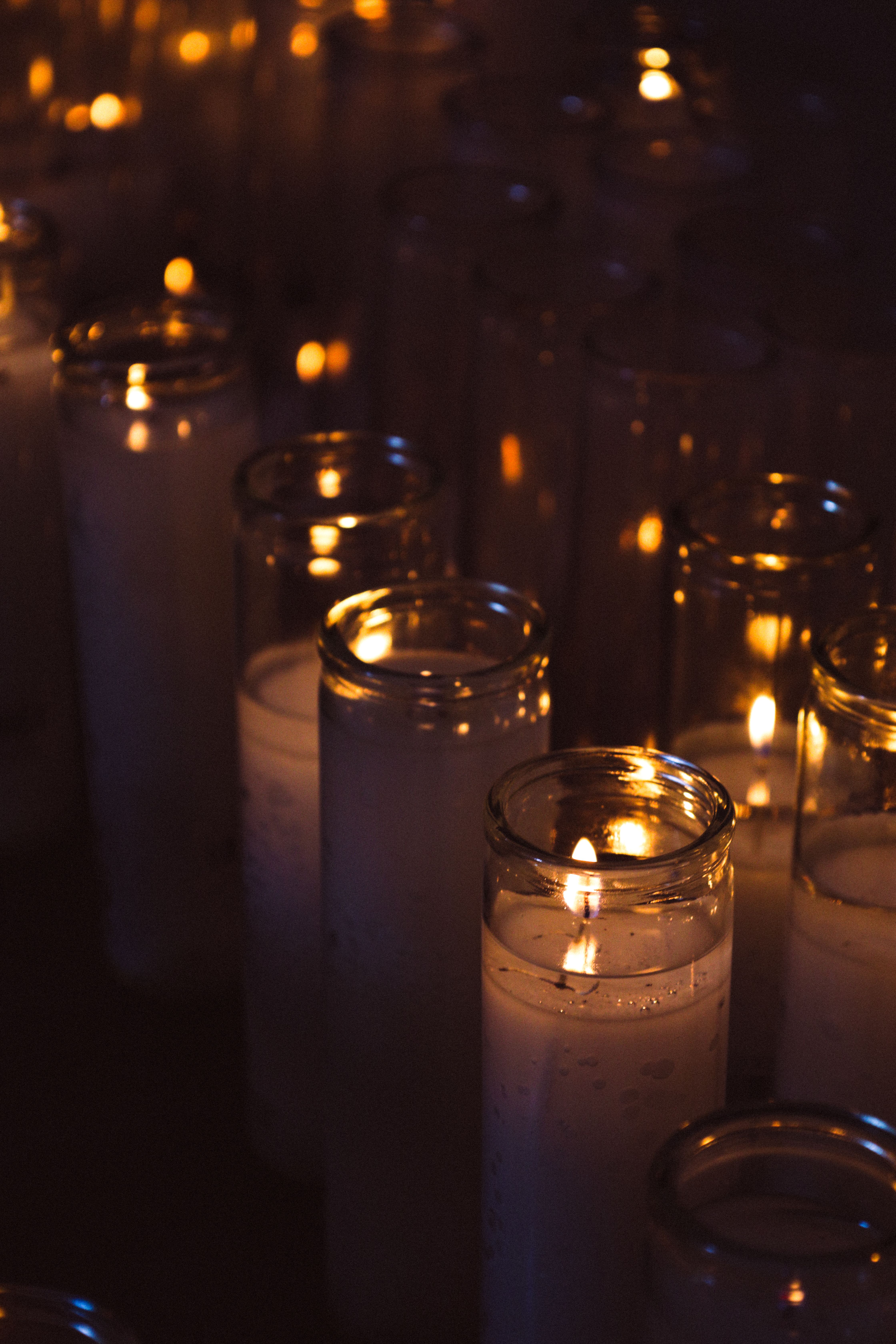 Lighted Candle Lot · Free Stock Photo