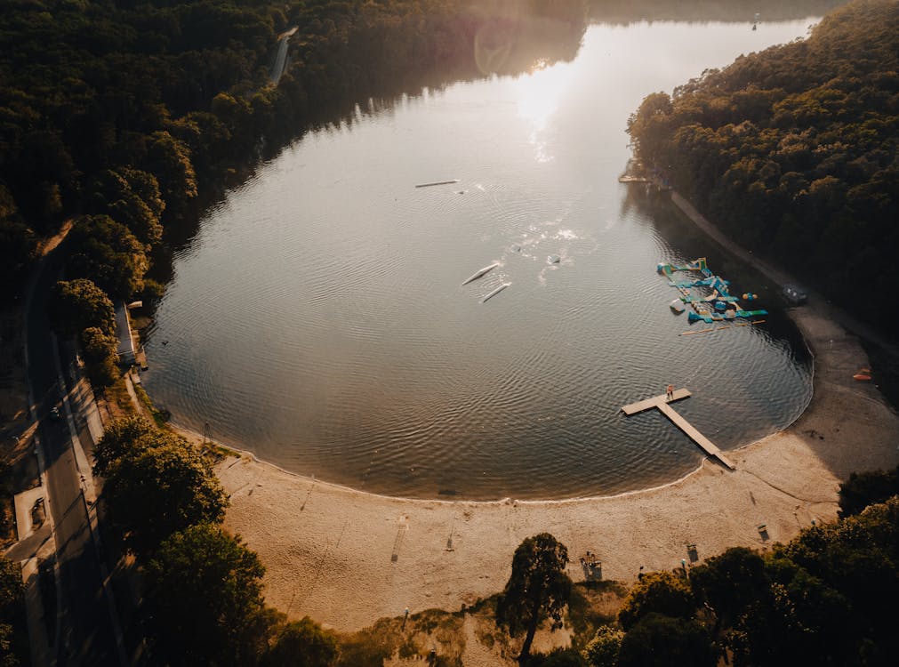 Sunlight Reflecting off a Lake