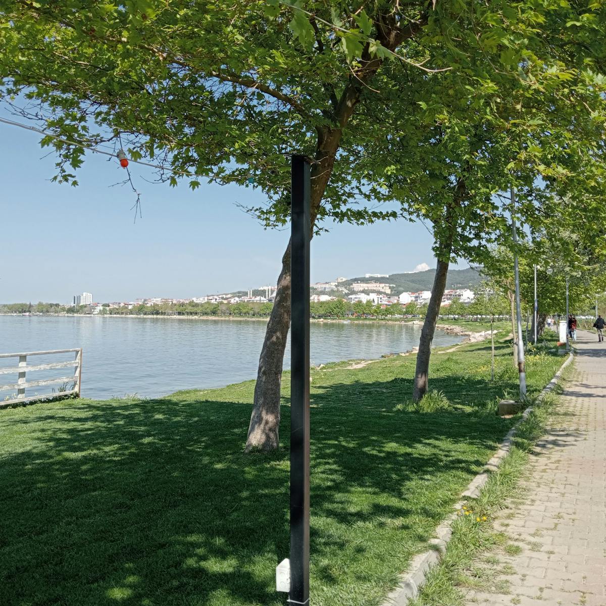 Creator filming a vertical short video in an urban environment