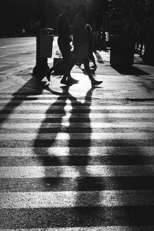 People Walking near Crosswalk