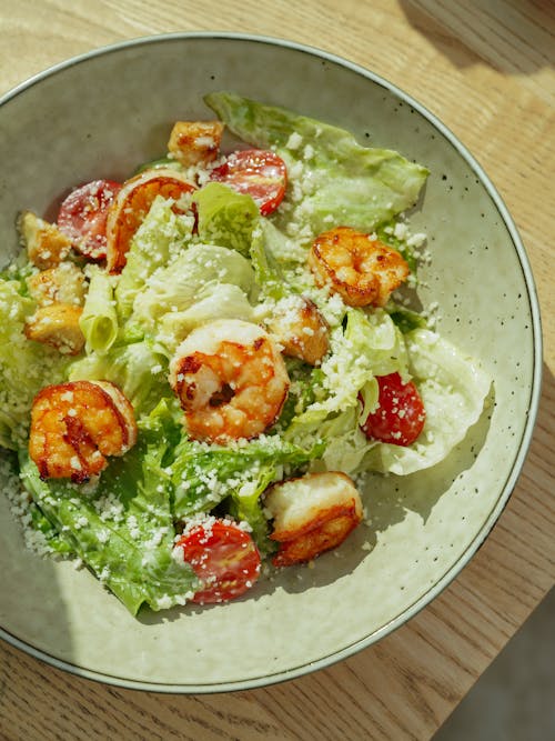 Shrimp Salad on a Plate 