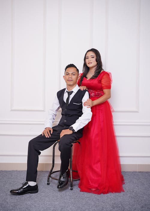 Couple in Formal Elegant Clothes