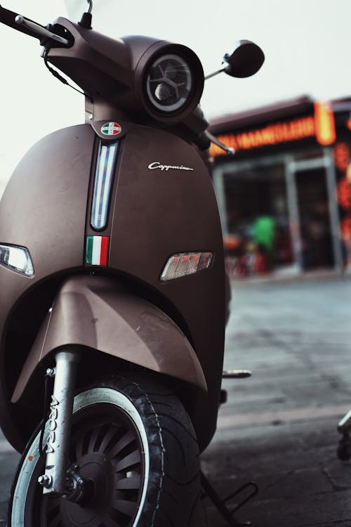 Free stock photo of brown, motor scooter, street