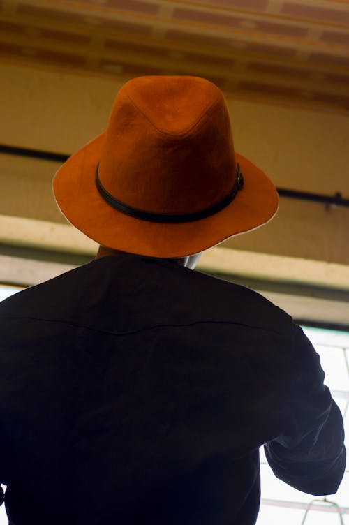 Free stock photo of african woman, back view, brown hat