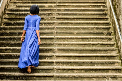 Free stock photo of african woman, ancient, back view