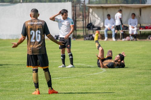 Foto profissional grátis de atleta, brincadeiras, campo de futebol