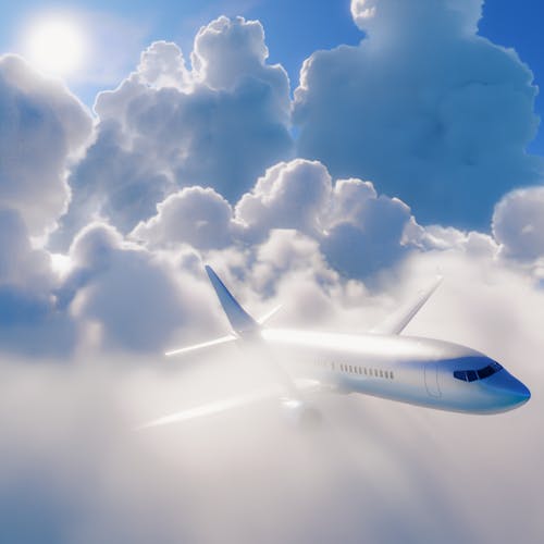 Foto d'estoc gratuïta de avió comercial, cel, cel blau