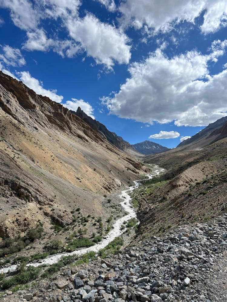 Stream Bed Between Barren Mountains