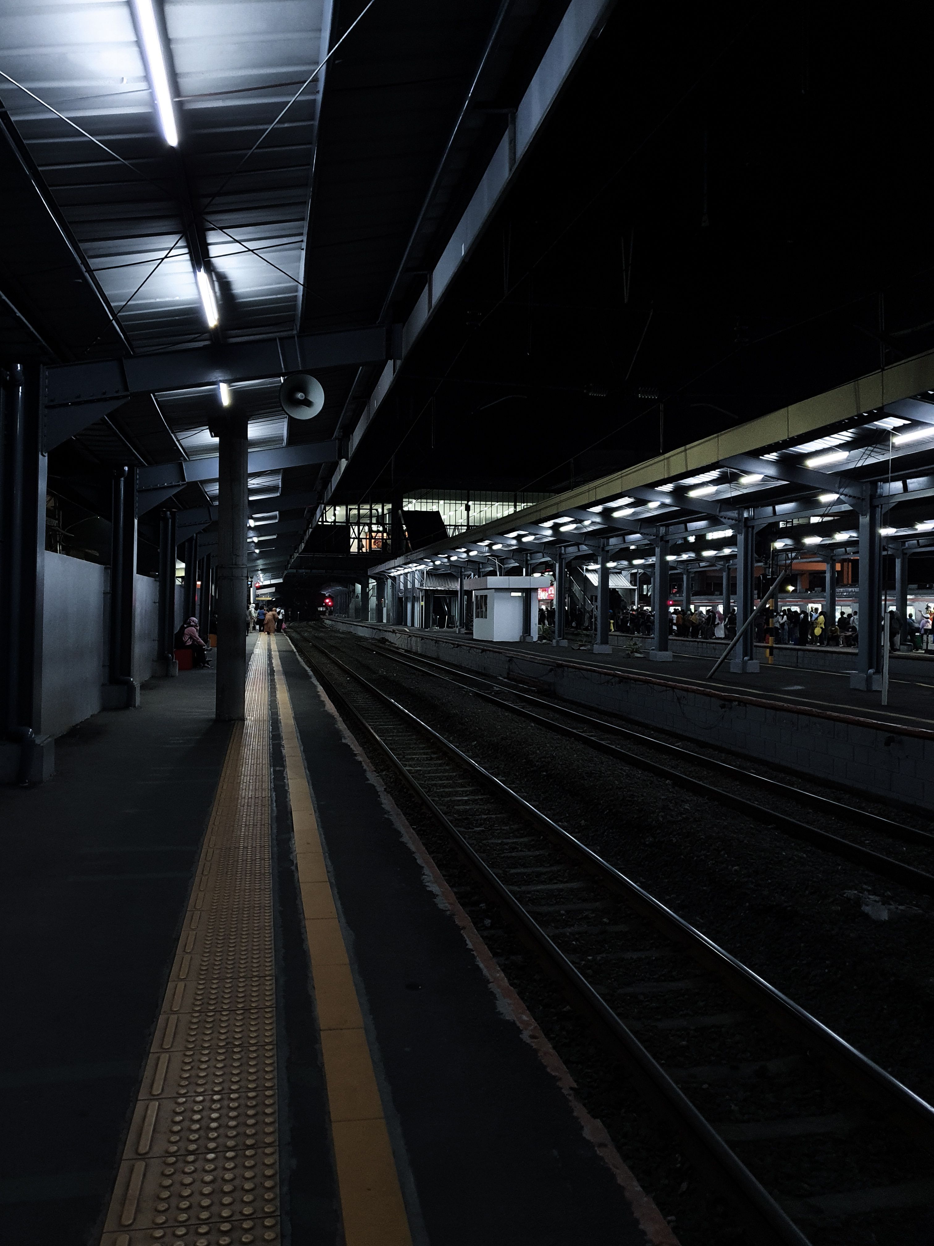 train station platform night travel