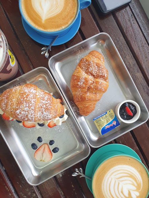 Pastry on Metal Trays