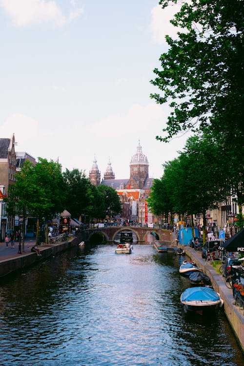 Imagine de stoc gratuită din Amsterdam, apă curgătoare, canal