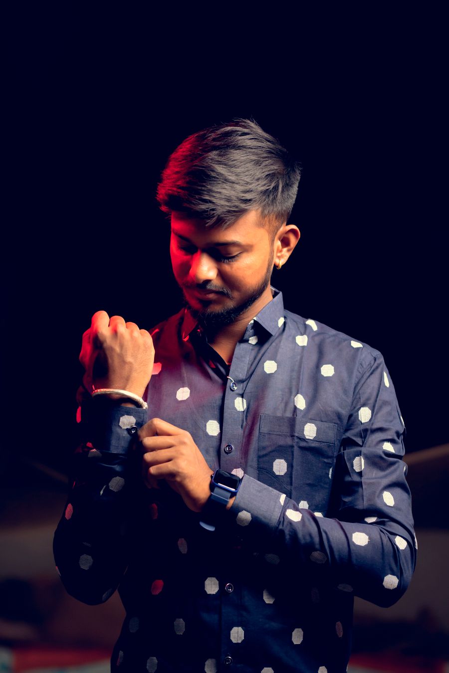 Navy Printed Shirt