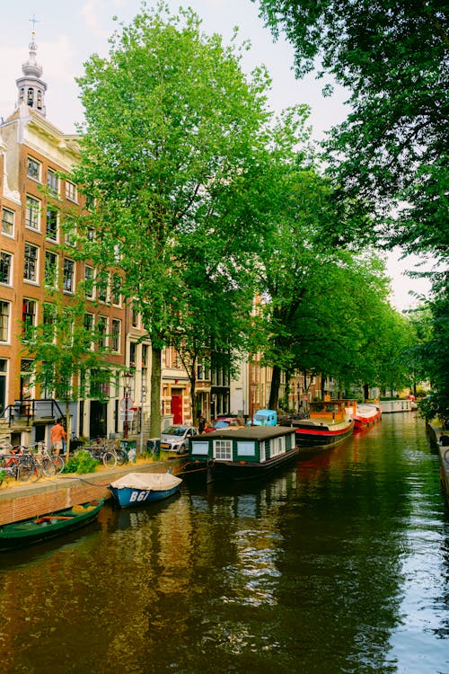 Foto stok gratis amsterdam, Belanda, kanal