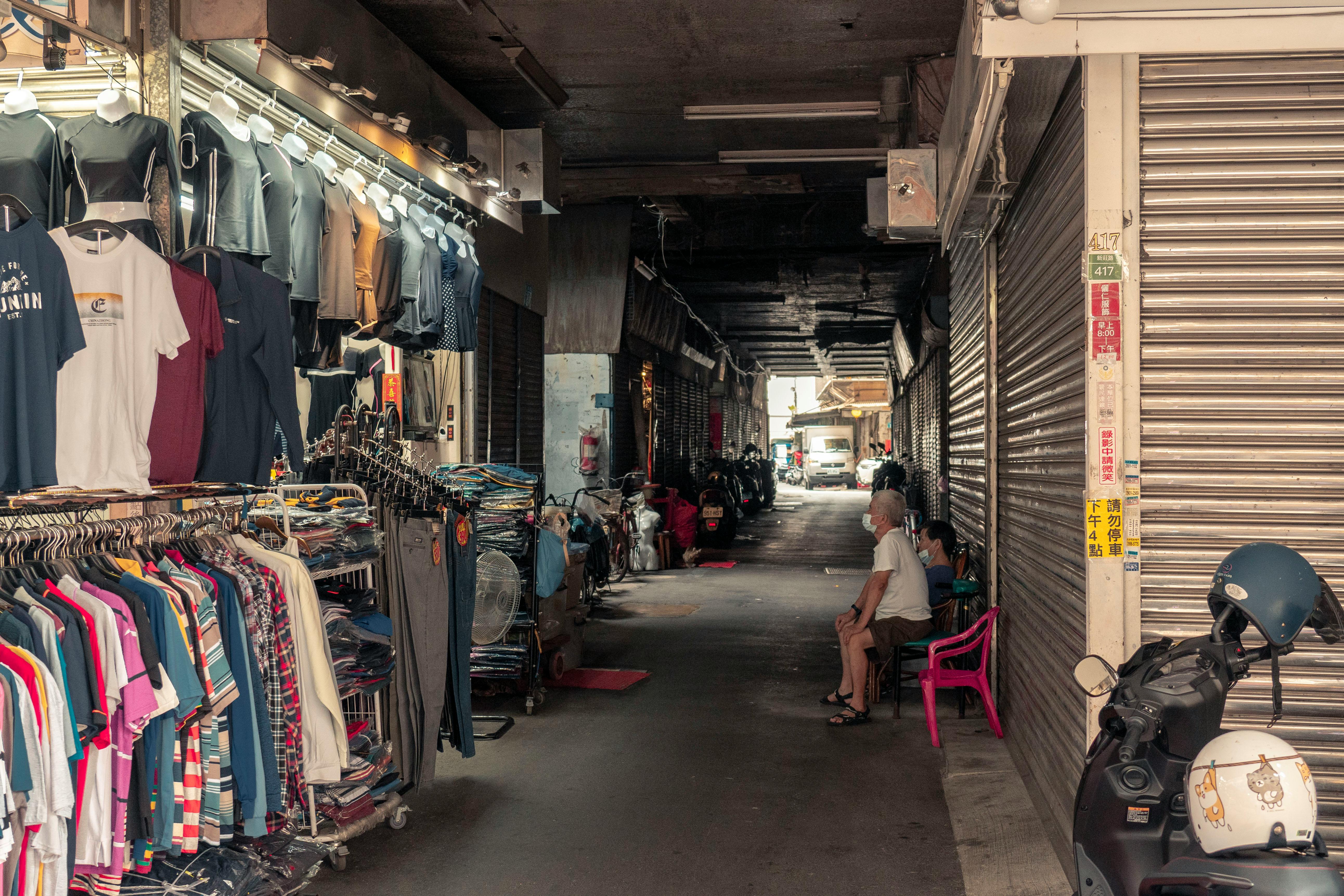 Stall with Clothing in Tunnel · Free Stock Photo