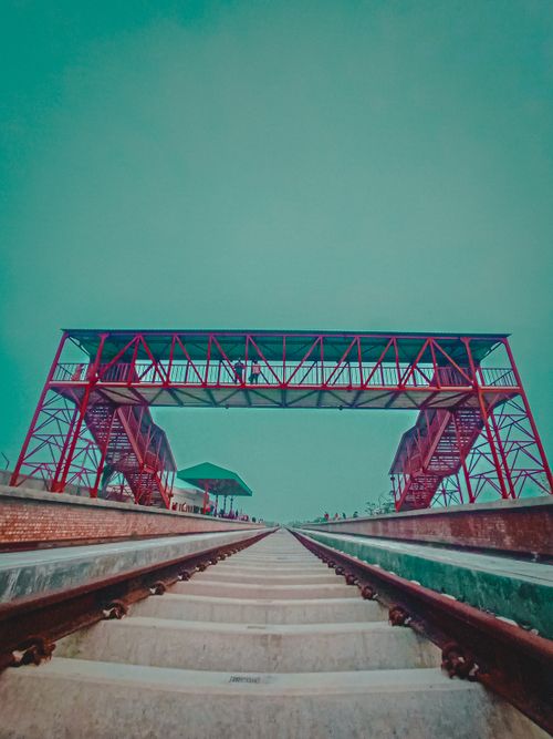 Free Railway station  Stock Photo