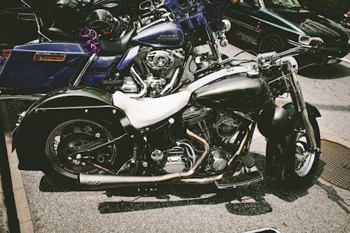 Black and Gray Touring Motorcycle