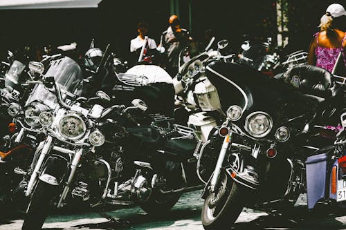 Photo of Parked Motorcycles