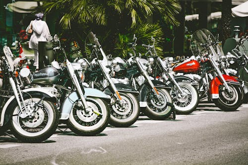 Photo of Motorcycles Parked on Street