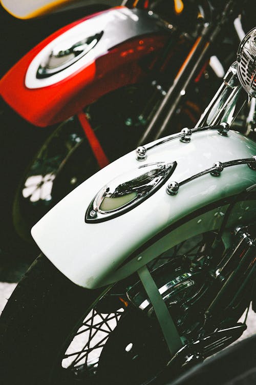 Close-Up Photo of Motorcycle
