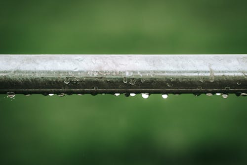 Free stock photo of metal, metal bar, raindrops