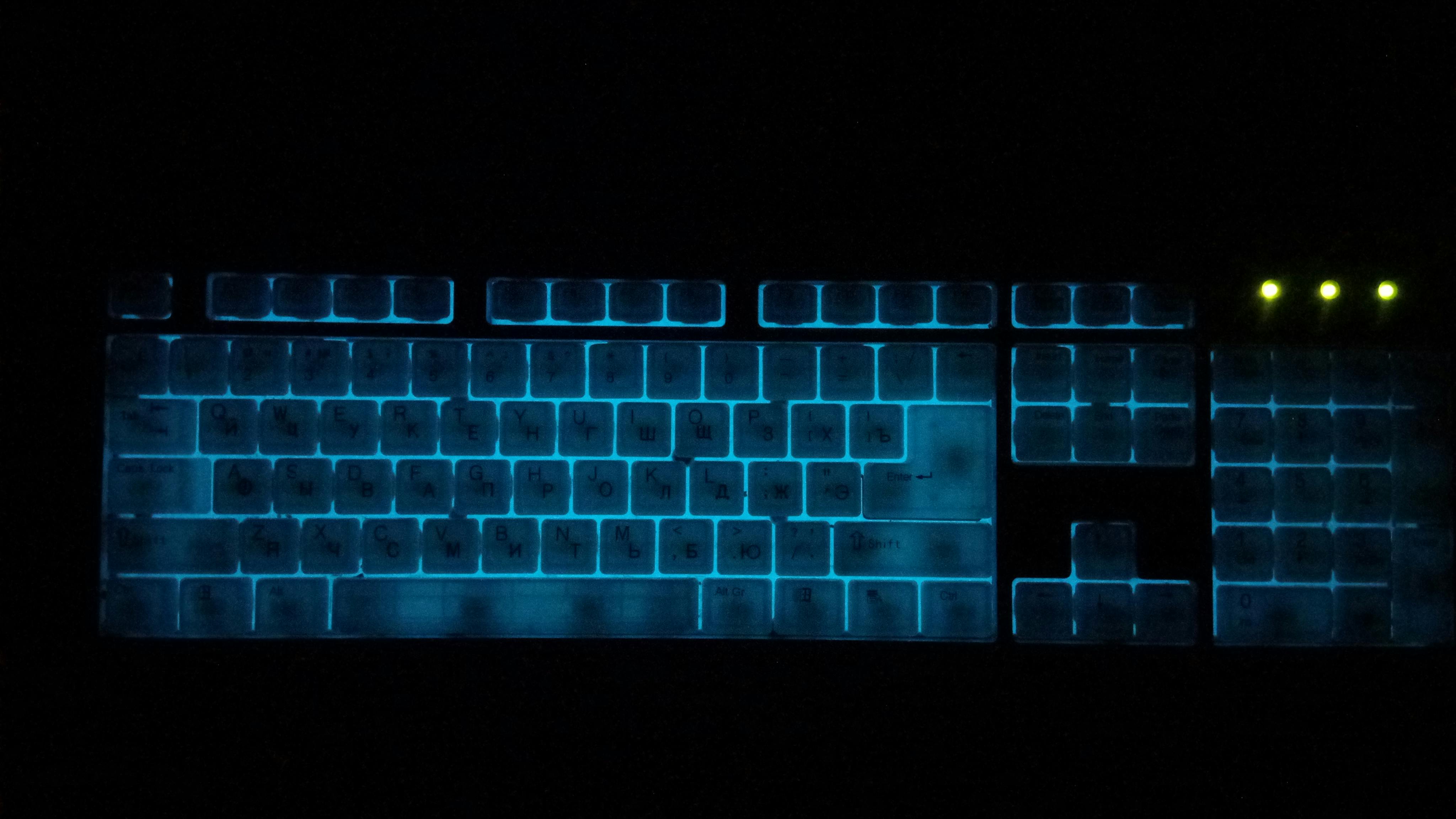 Free stock photo of blue, light, magic keyboard