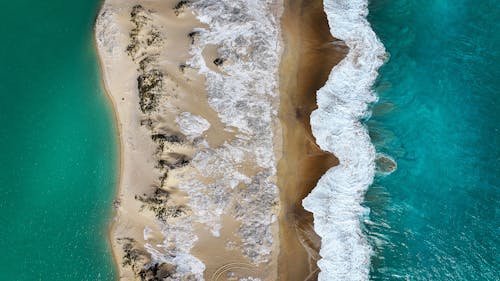 Gratis lagerfoto af bølger, droneoptagelse, fugleperspektiv