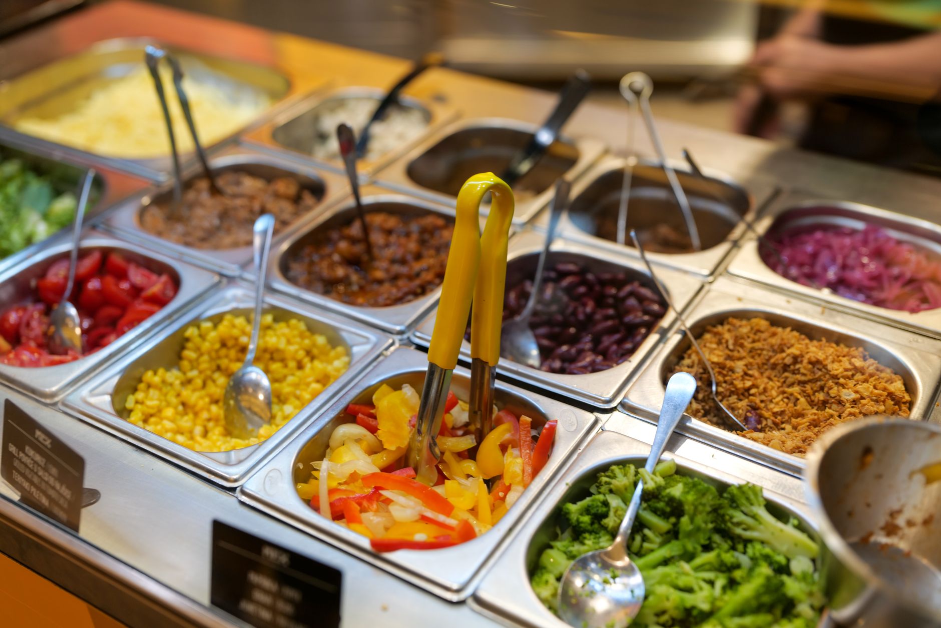Vibrant selection of fresh ingredients at a buffet in Zagreb, perfect for a healthy meal.
